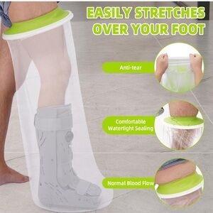 Lime Green Waterproof Leg Cast Cover